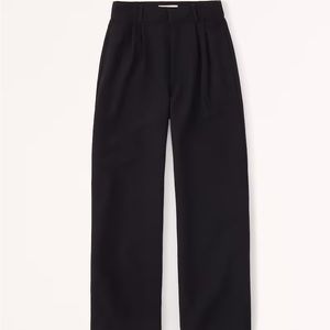 Abercrombie Tailored Wide Leg Pants Black